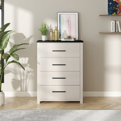 Realynn 4-Drawer Bedroom Chest, Off-White Finish