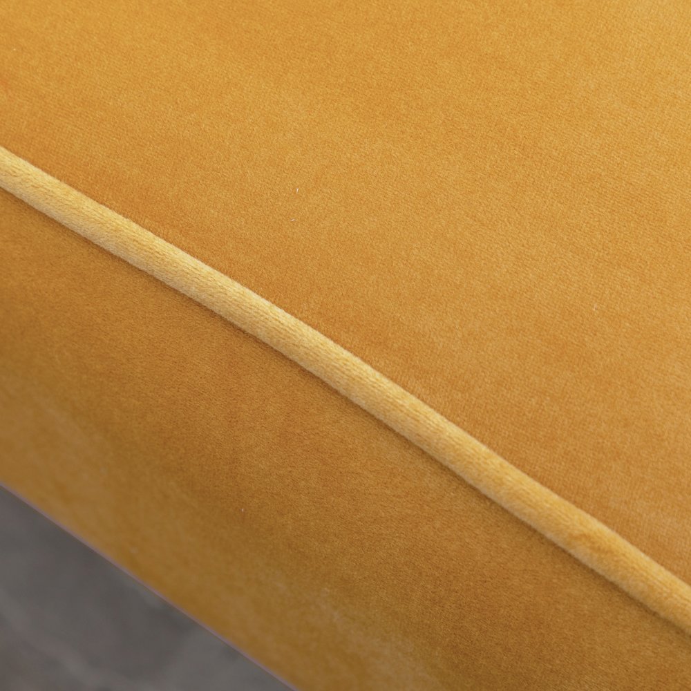 Elon Contemporary Velvet Upholstered Accent Chair, Gold