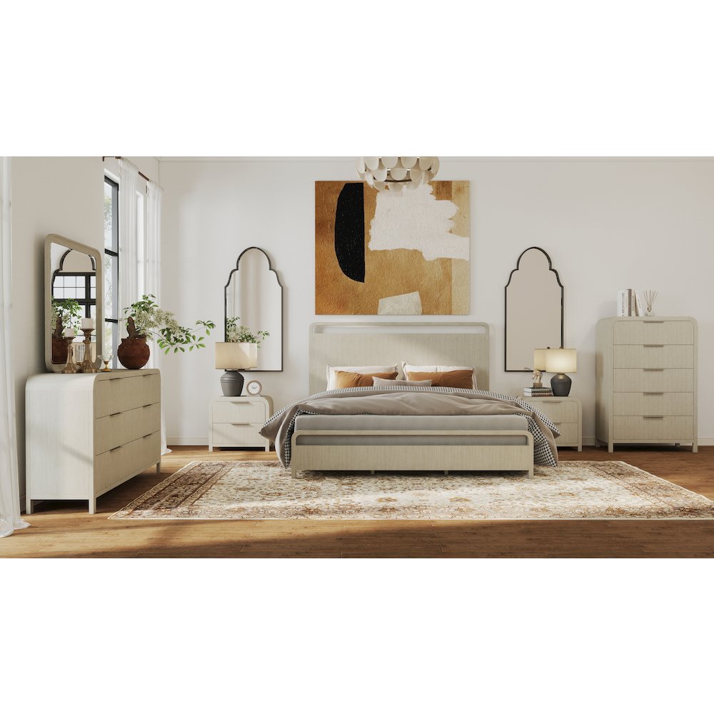 Tavari 6-PC King Bedroom Set, Light Gray