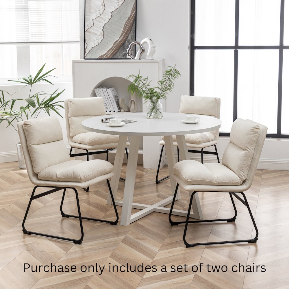 Milos Upholstered Dining Chairs, Set of 2