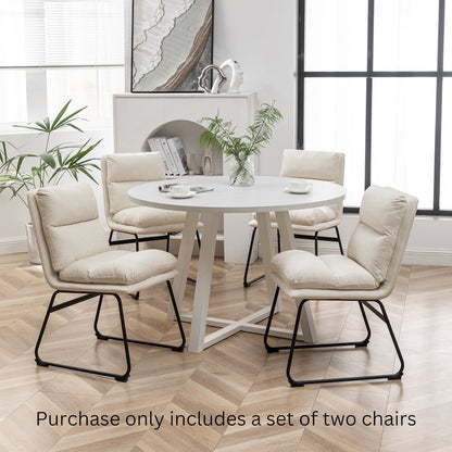 Milos Upholstered Dining Chairs, Set of 2