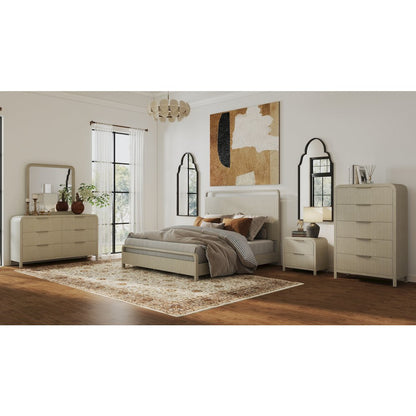 Tavari 5-PC Bedroom Set in Light Gray, Queen
