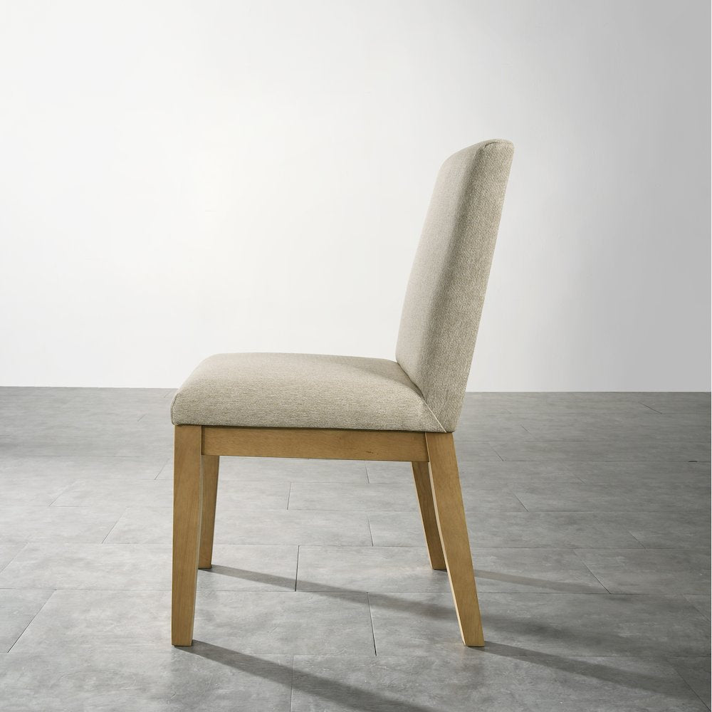 Rocco Contemporary Solid Wood Dining Chairs, Set of 2, Driftwood