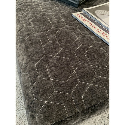 Camero Fabric Cocktail Ottoman, Onyx