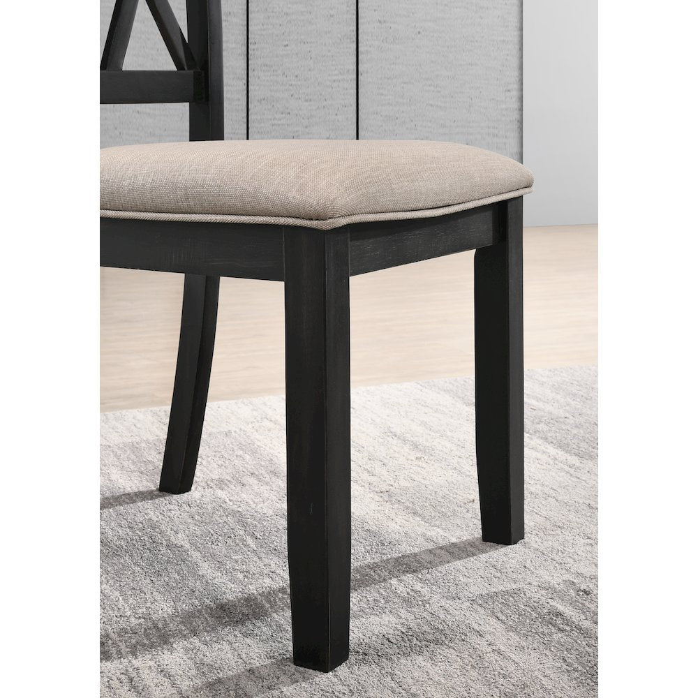 Arroyo 6-Pc Dining Set, Hairpin Dining Table with 4 Chairs and Bench, Rich Black
