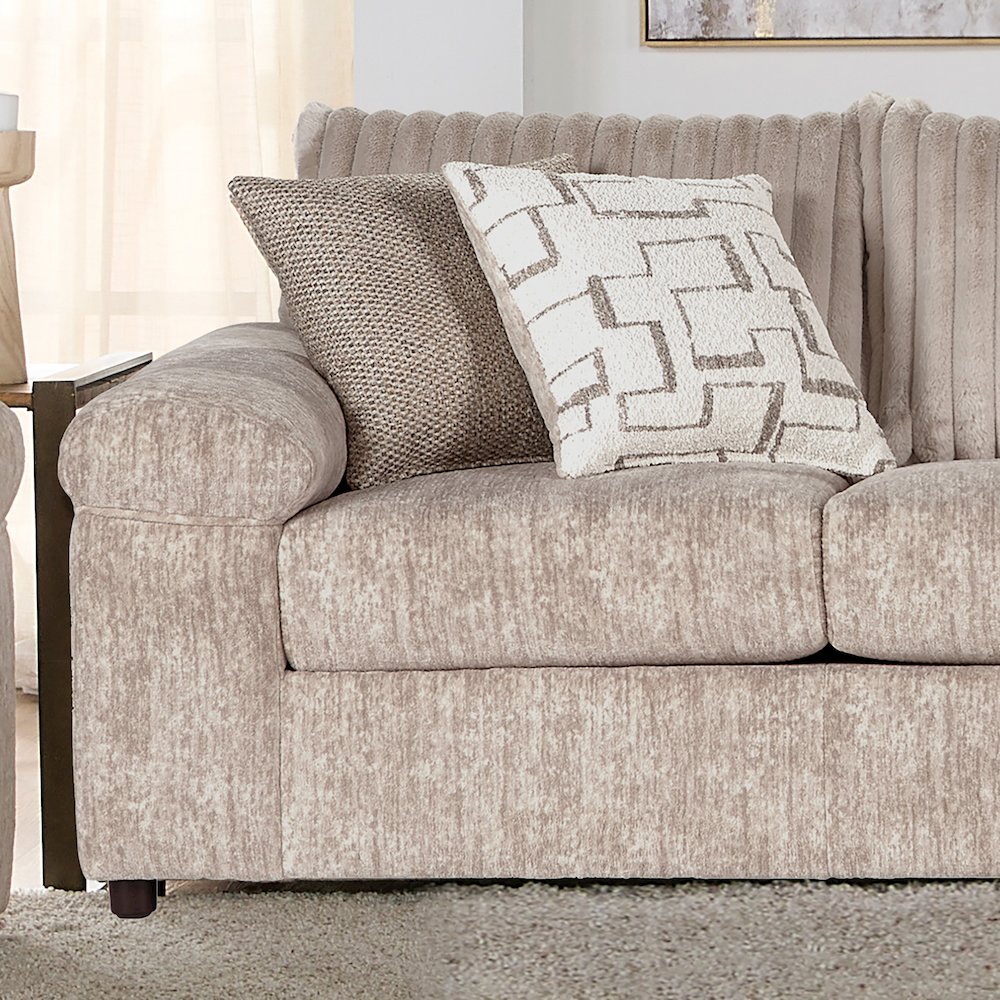Nason Wide Wale Corduroy Sofa, Loveseat, and Cuddle Chair Set, Parchment