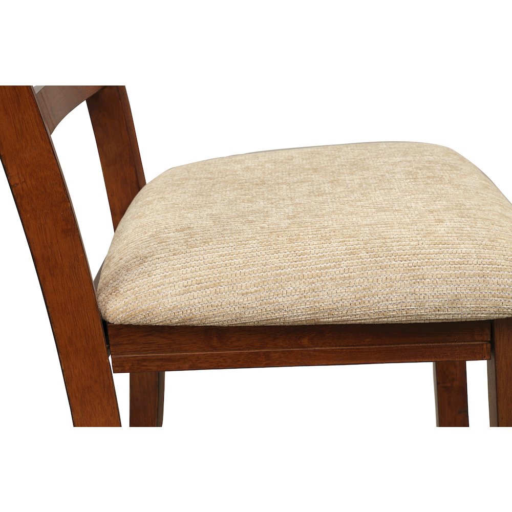 6-Piece Dining Set, Extendable Trestle Dining Table, 4 Chairs, Bench