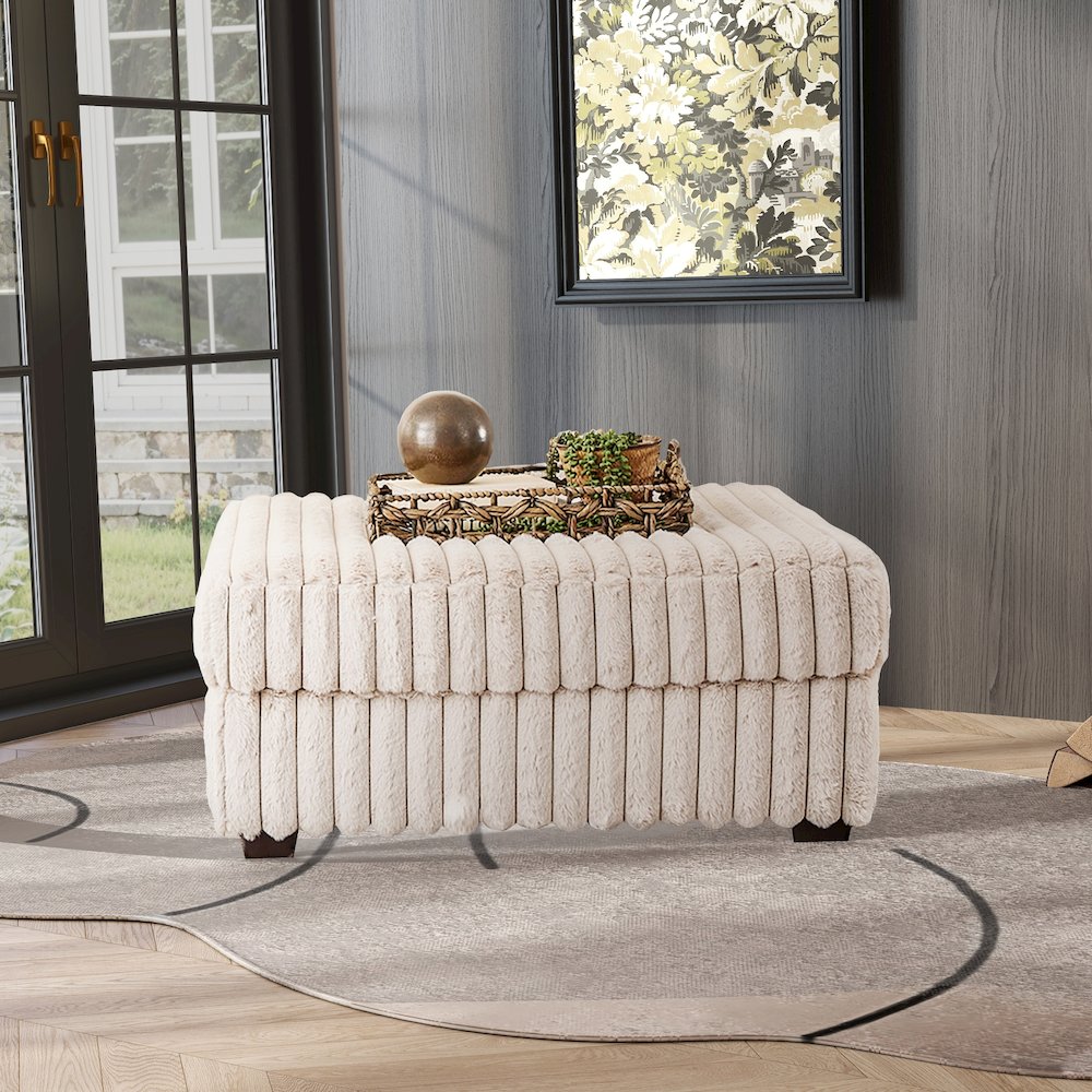 Belvoir 2-PC Living Room Set, L-shape Sectional and Accent Ottoman