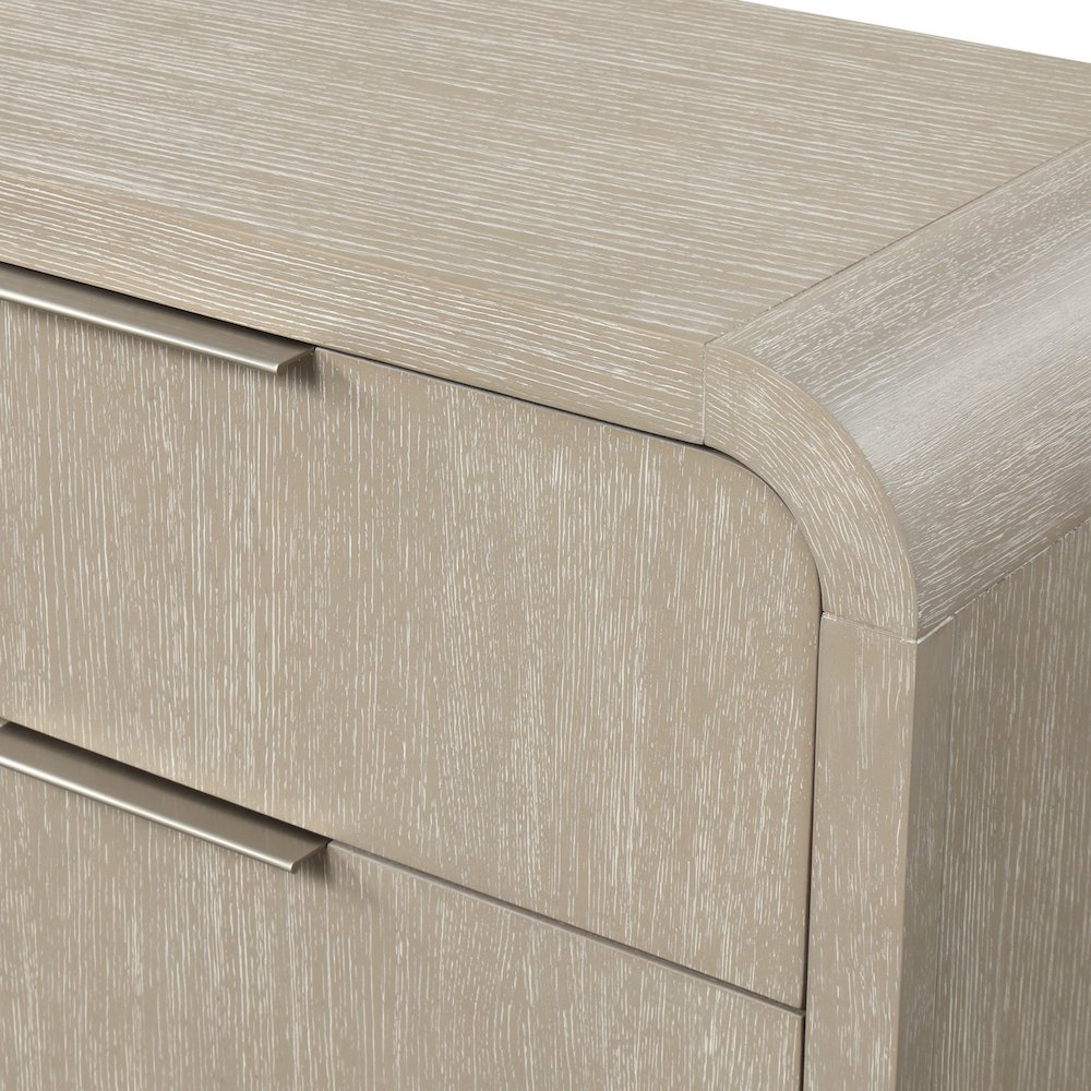 Tavari Contemporary 2-Drawer Wood Nightstand, Light Gray