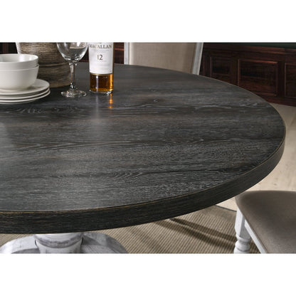 Iris Weathered White Wood 5-Pc Dining Set