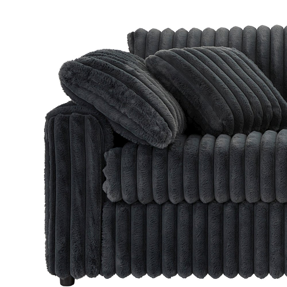 Belvoir Upholstered Stationary Loveseat, Charcoal