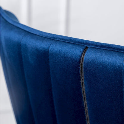 Leland Fabric Upholstered Wingback Bar Stools, Set of 2, Blue