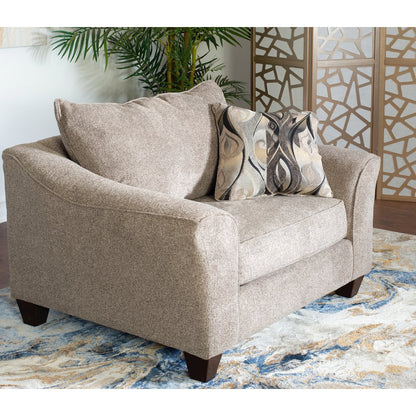 Camero Platinum Fabric Pillowback Accent Chair