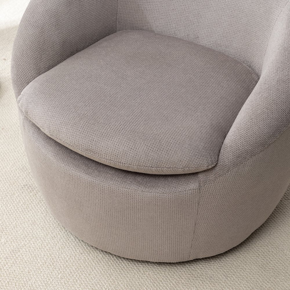 Winnie Modern Barrel Chair, 360° Swivel