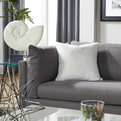 Enda Pillow Back Fabric 3-Piece Sofa and Cuddler Chair Set, Carbon Gray