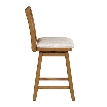 24in Brookline Swivel Barstool Oak