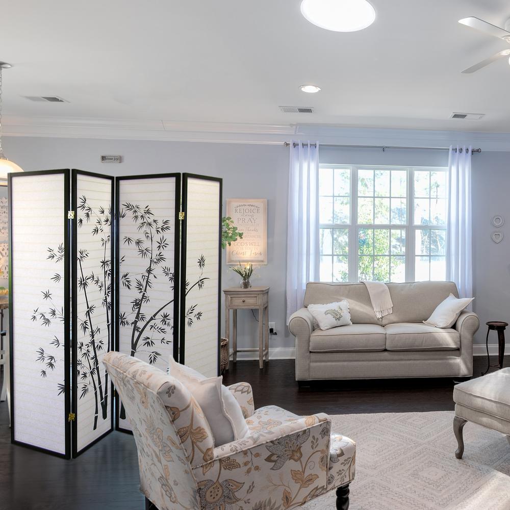 4-Panel Room Divider - Bamboo