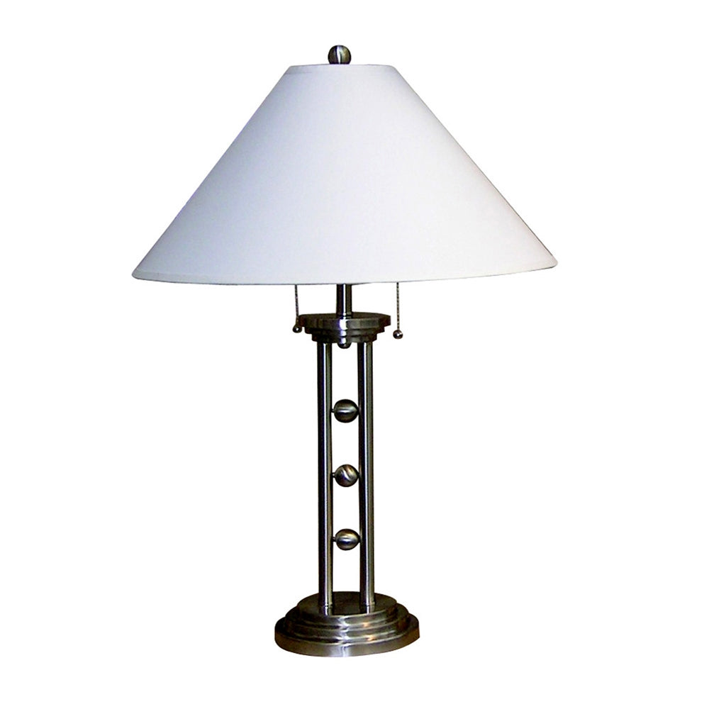 Metal Table Lamp - Silvertone