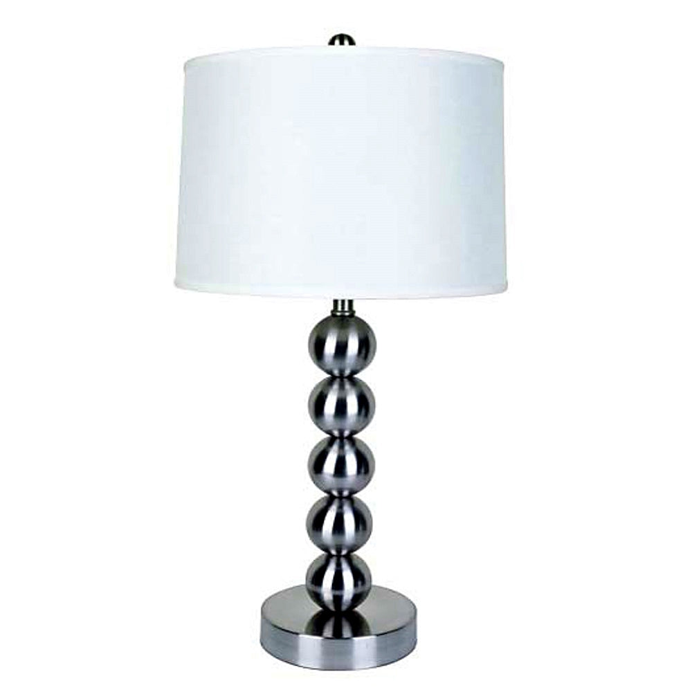 29" Metal Table Lamp - Satin Nickel