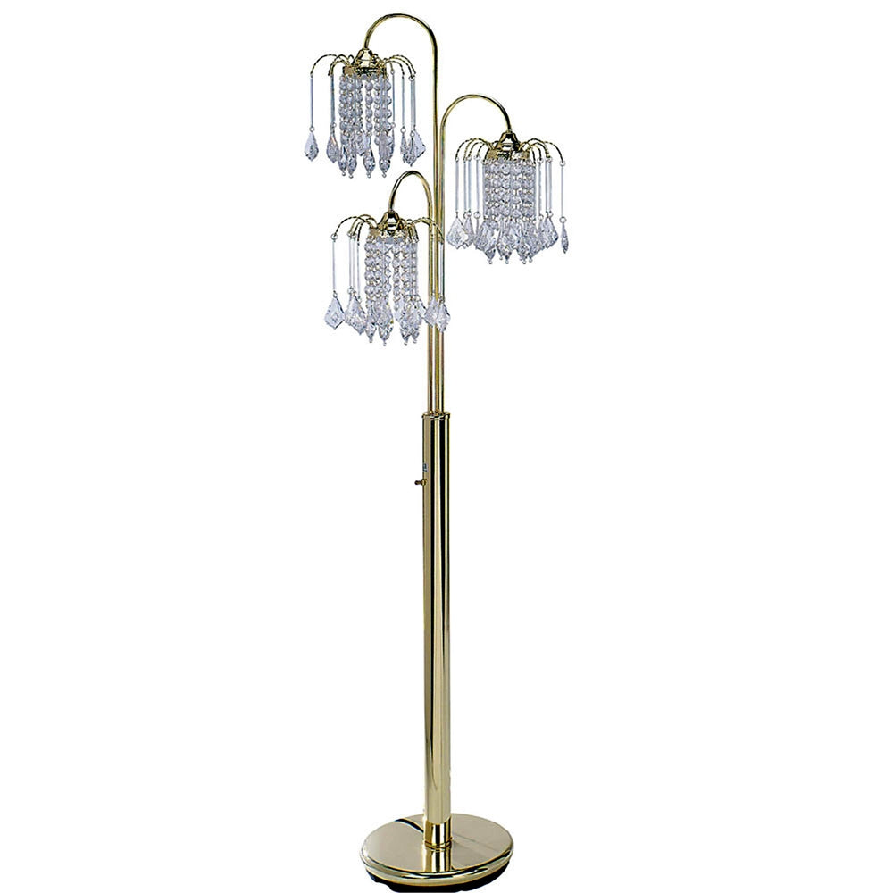 63"H Polished Brass Finish Floor Lamp