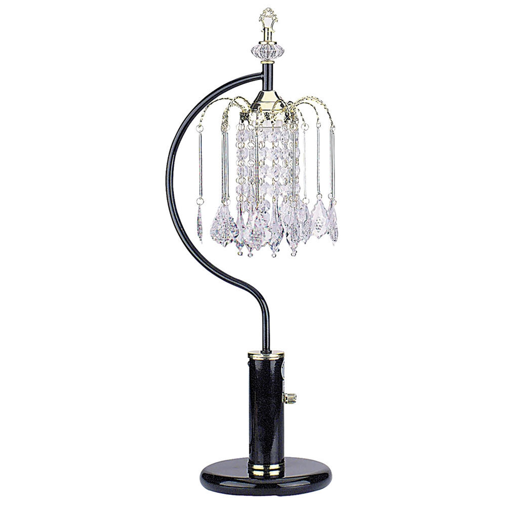 27"H Table Lamp With Crystal-Inspired Shade