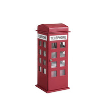 11.5" In British Burgundy Red Telephone Booth Leather Jewelry Box
