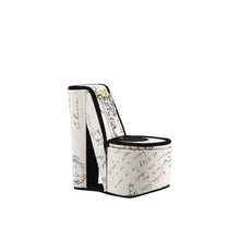 9" In Stencil Letter Print High Heel Shoe Display W/ Hooks Jewelry Box
