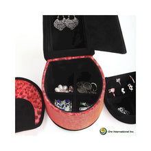 9" In Leopard Iridescent Print High Heel Shoe Hidden Jewelry Box