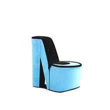 9" In Turqoise Blue Velvet High Heel Shoe Hidden Jewelry Box