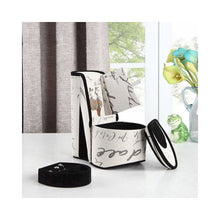 9" In Stencil Letter Print High Heel Shoe Hidden Jewelry Box