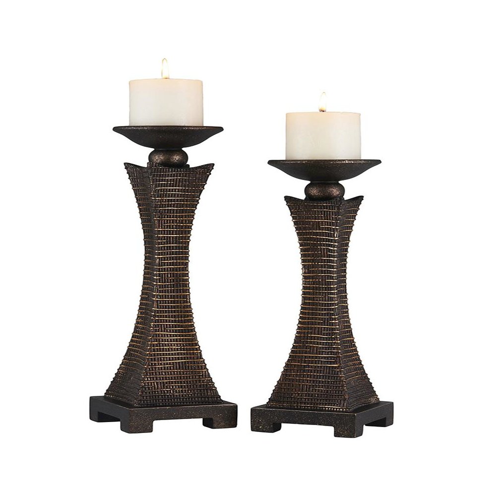 15.75", 17.5" Kayan Candleholder Set