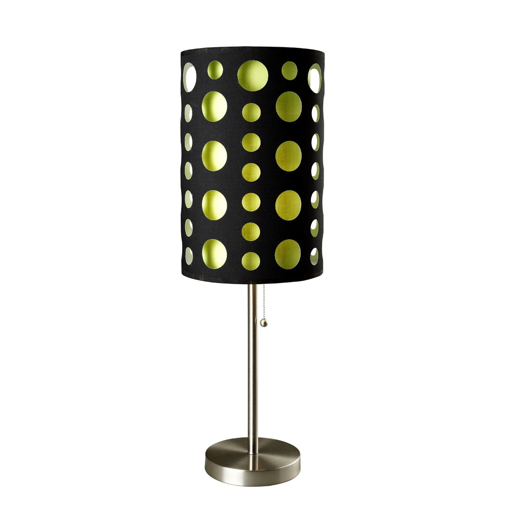 33"H Modern Retro Black-Green Table Lamp