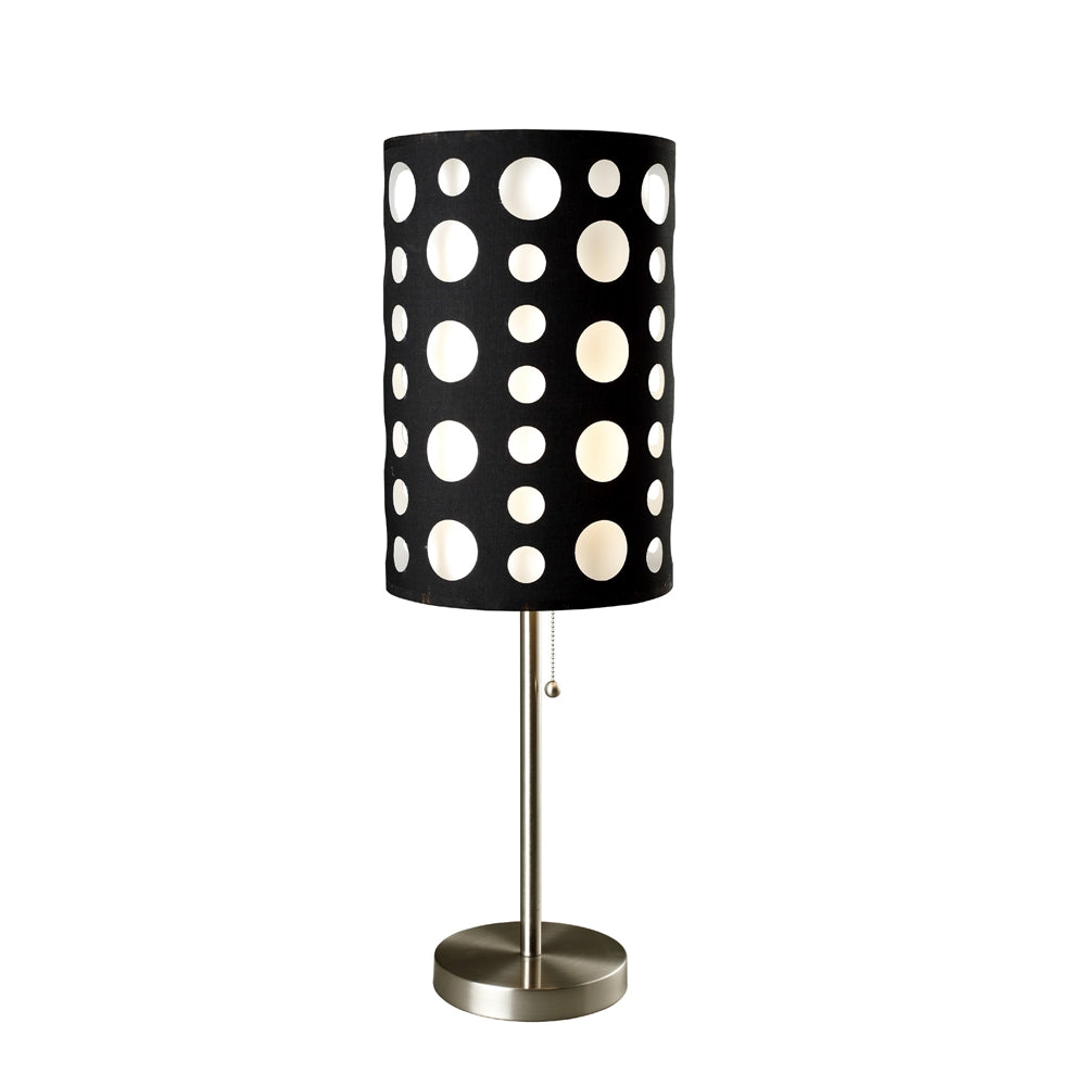 33"H Modern Retro Black-White Table Lamp