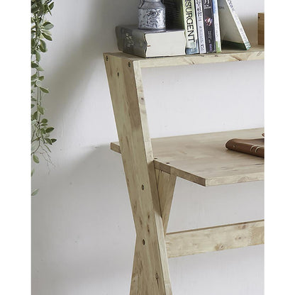 37.5" In Mid Century Crisscross Study Desk - Natural