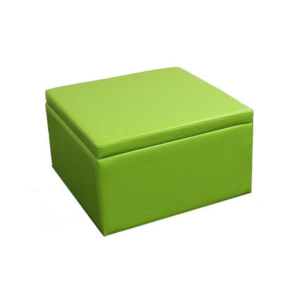 13.75"H Green Storage Ottoman W/ 4 Seating