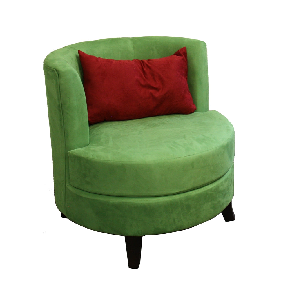 30.5"H Green Accent Chair W/ Pillow