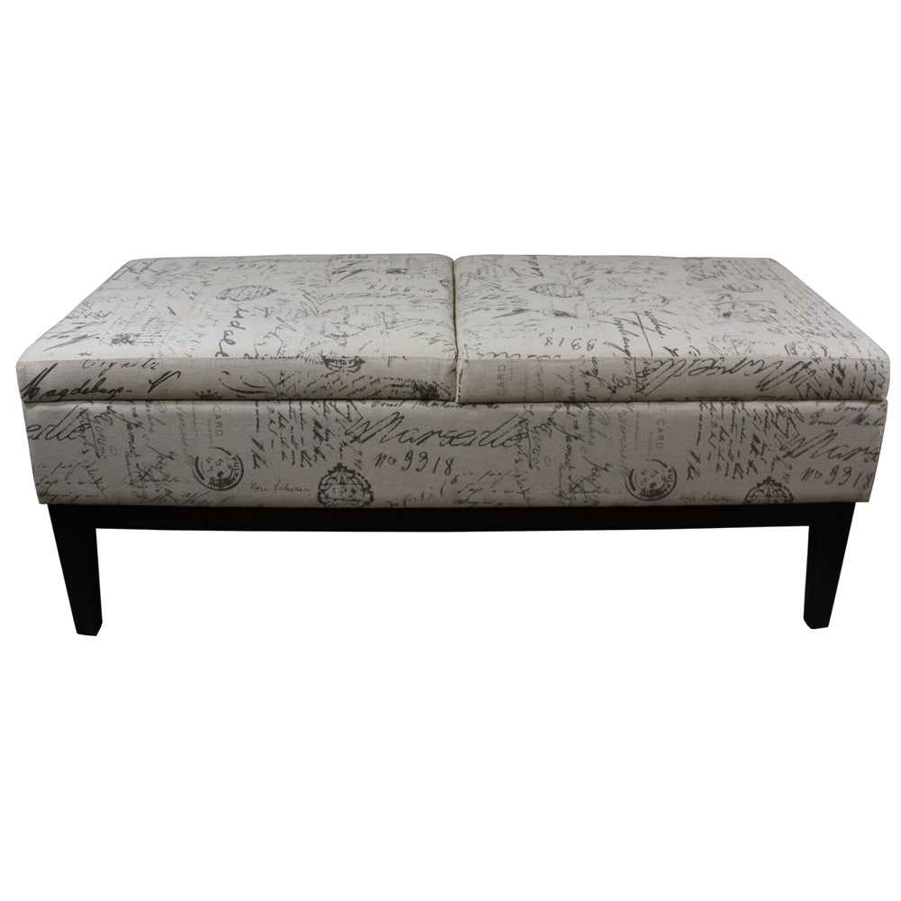 19.5"H Old World Dual Lift Storage Bench