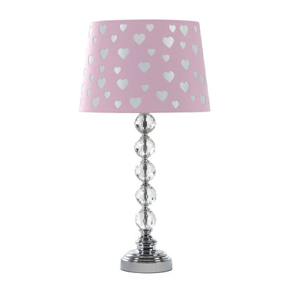 22" In Ariel Heart Crystal Stacked Orb Table Lamp
