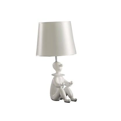 21.25" In White Modern Clown Phone Holder Resin Table Lamp