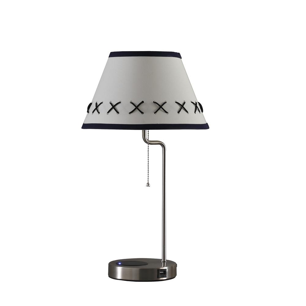 20" In Shelby Modern Craft Table Lamp W/ Usb/Charging Station