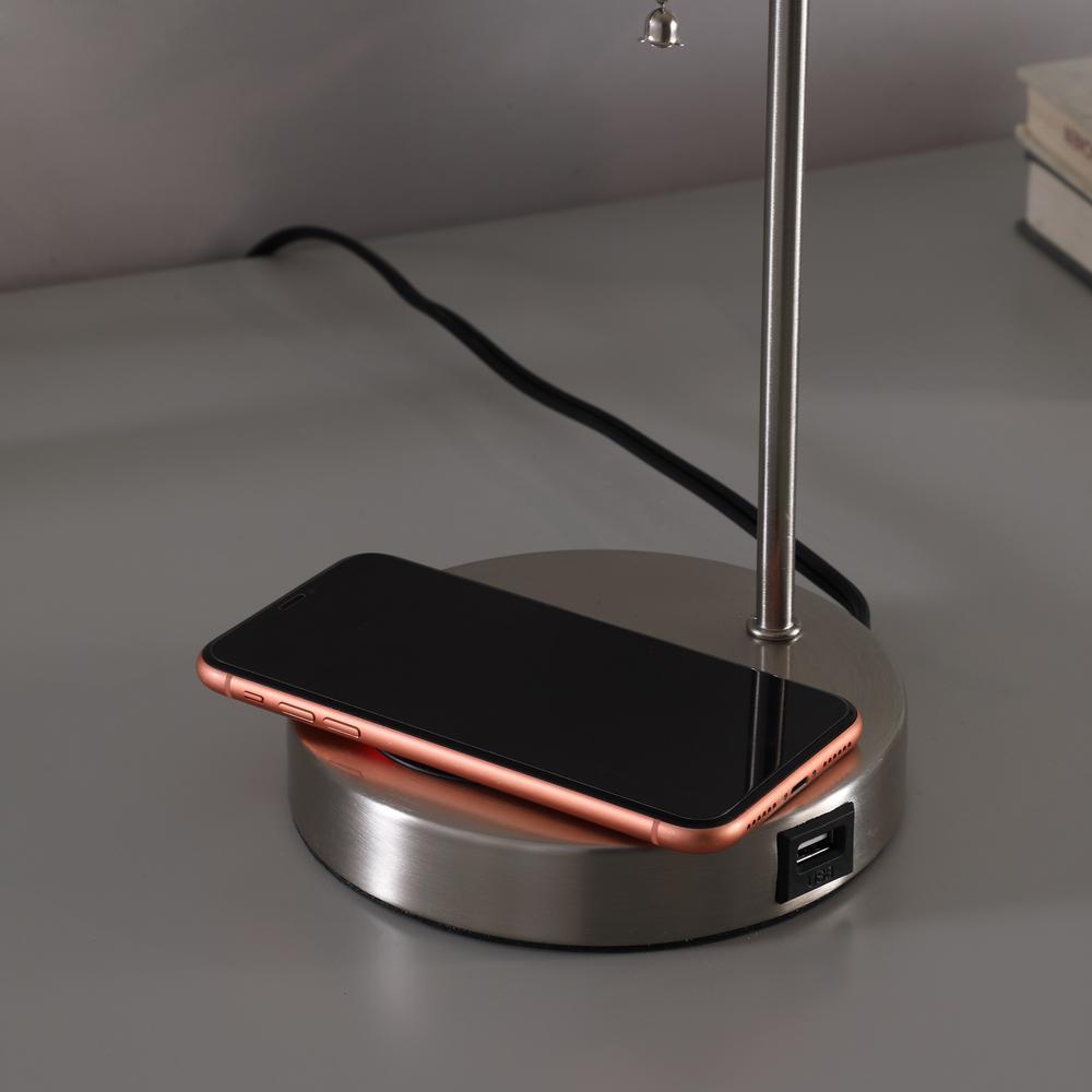 20" In Shelby Modern Craft Table Lamp W/ Usb/Charging Station