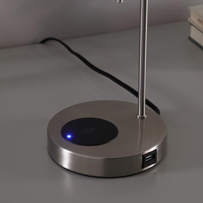 20" In Shelby Modern Craft Table Lamp W/ Usb/Charging Station
