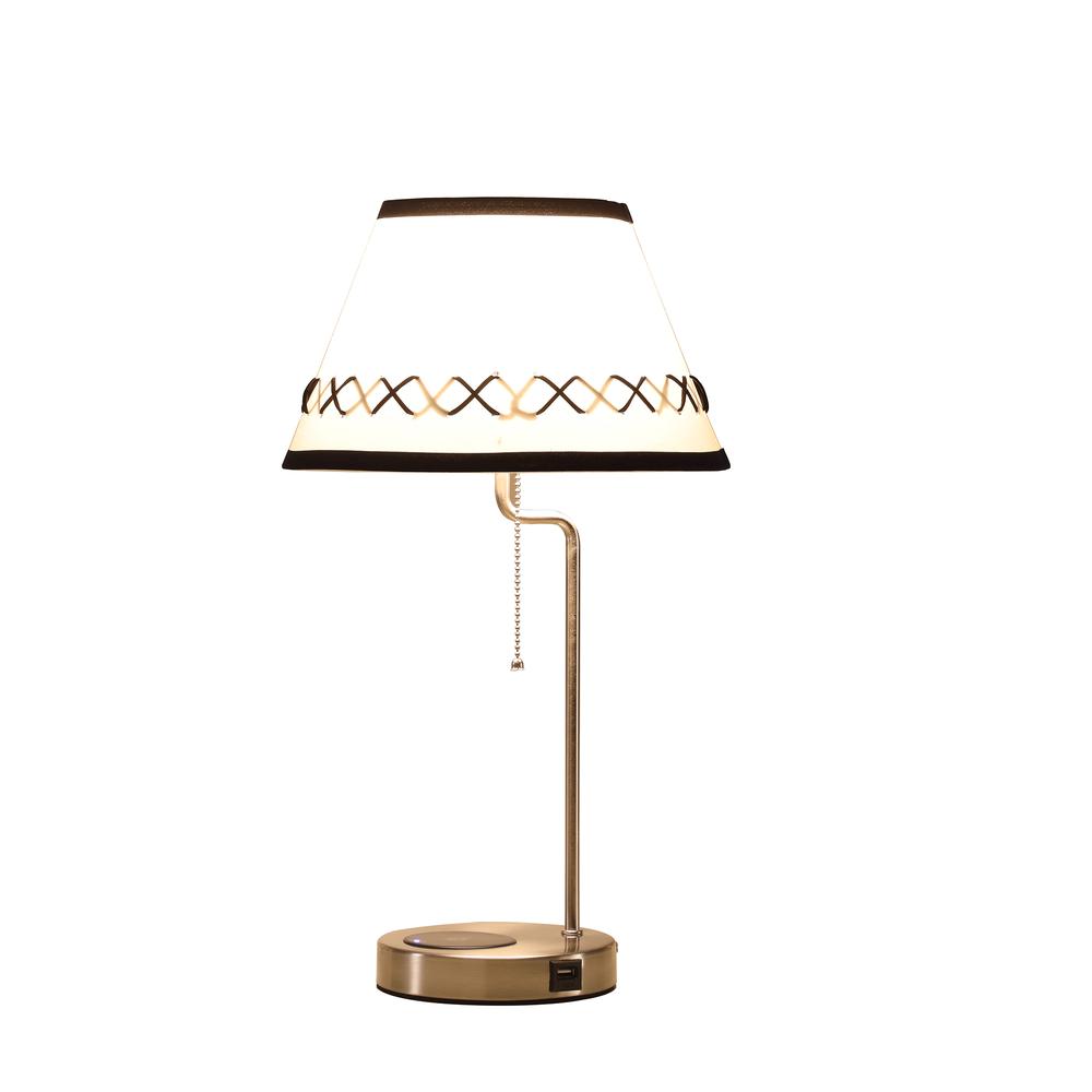20" In Shelby Modern Craft Table Lamp W/ Usb/Charging Station
