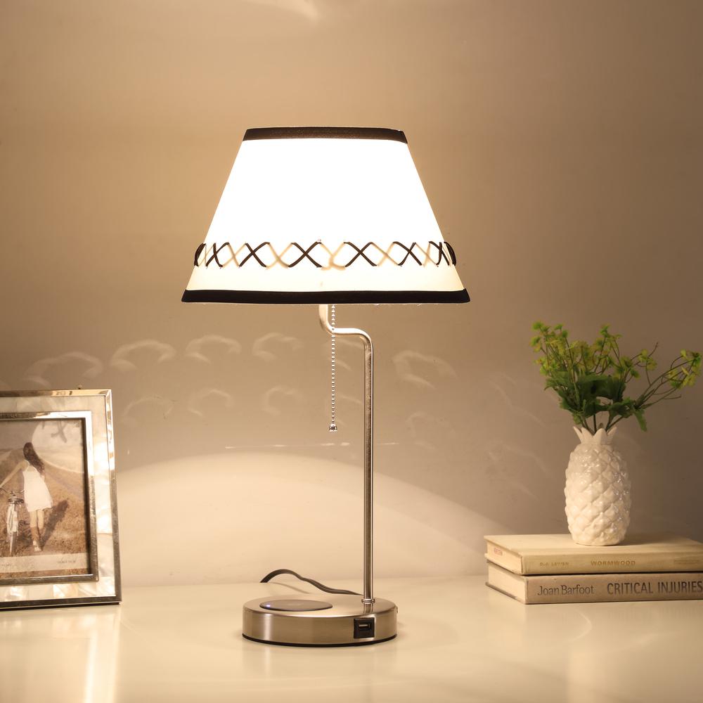 20" In Shelby Modern Craft Table Lamp W/ Usb/Charging Station