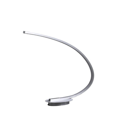 16" In Eli Brushed Nickel Led Arc Tube Table Lamp