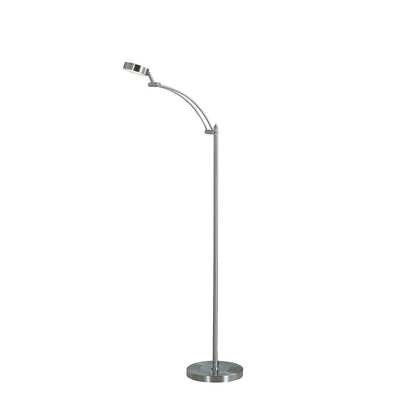 54" in TINSLEY SILVER INTEGRATED LED TASK FLOOR LAMP