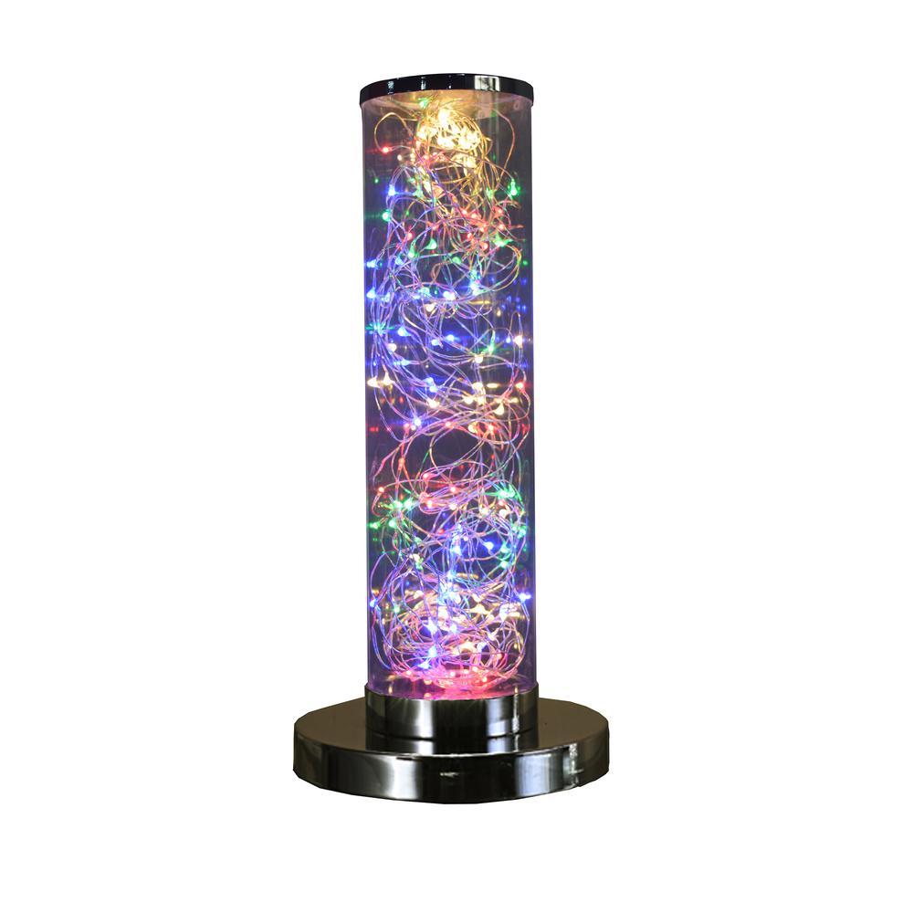 13" In Exposed Multi-Colored Rope Led Namiri Column Table Lamp