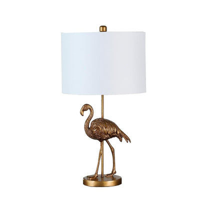 26" in MATTE GOLD FLAMINGO RESIN TABLE LAMP