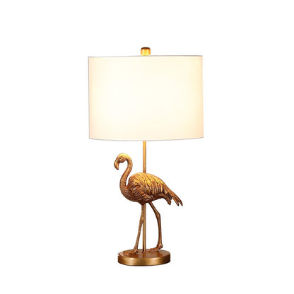 26" in MATTE GOLD FLAMINGO RESIN TABLE LAMP