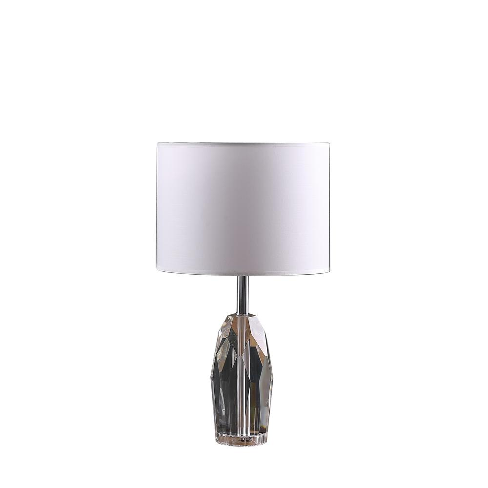 19" In Dodecahedron Solid Crystal Prism Table Lamp